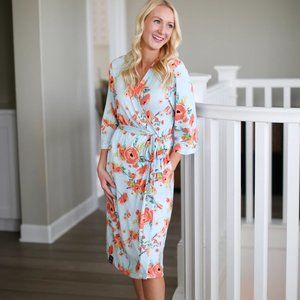 Milkmaid Goods Robe in Coral Poppy